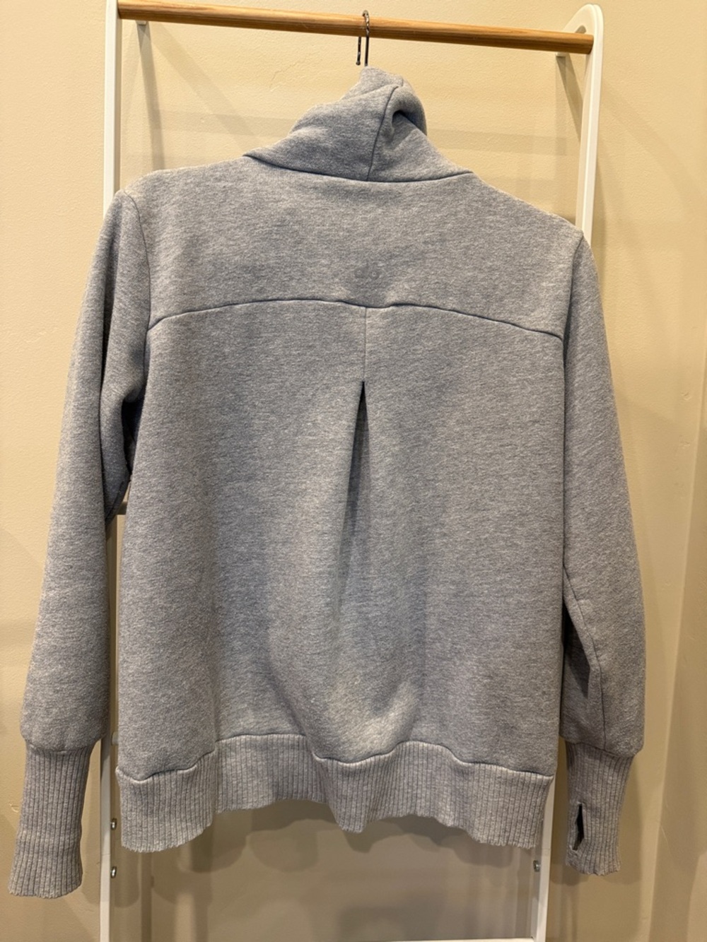 ALO Cozy Funnel Neck Gray Women's Sweater - Picture 6 of 6